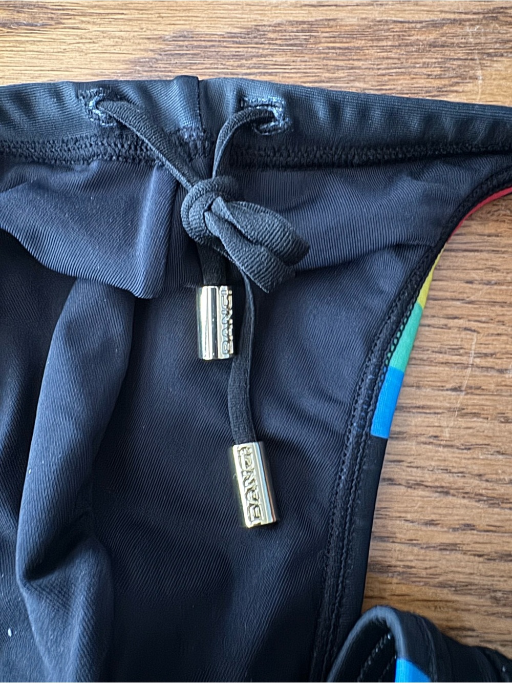 Men’s BANG! Miami “Fourever Stripes” Swim Thong in Black (M) - Picture 4 of 4